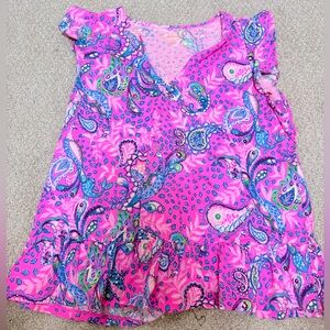 Lilly Pulitzer Pink and Blue Paisley Top